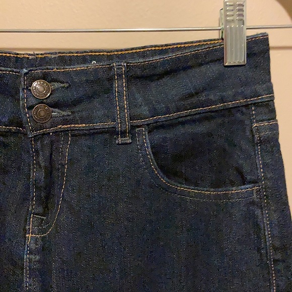 Old Navy, Dark Denim Pencil Skirt, Indigo, Jean 2 - Picture 3 of 12